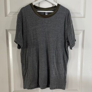 Like New Alternative Earth Apparel Camo Ringer Tri-Blend Heather Grey T-Shirt